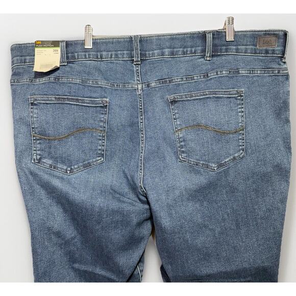 Lee Flex Motion Jeans 26W Long Straight Leg Stretch Denim Mid Rise New Tags - Picture 3 of 10